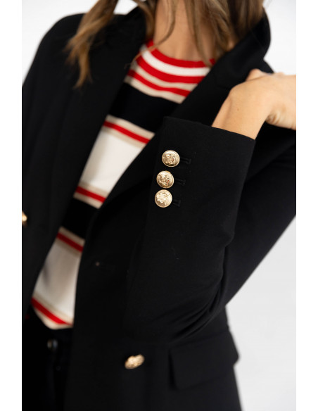 Blazer Negra Cruzada Extra Comfort BMB & Co.