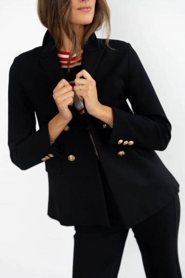 Blazer Negra Cruzada Extra Comfort BMB & Co.