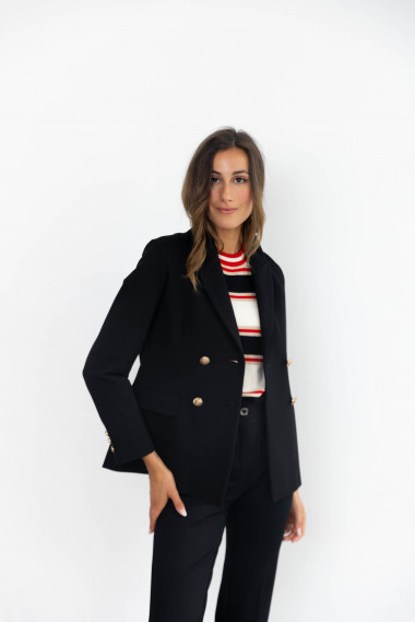 Blazer Negra Cruzada Extra Comfort BMB & Co.