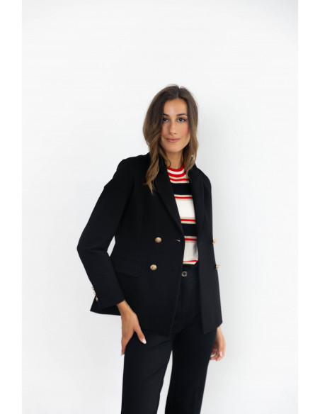 Blazer Negra Cruzada Extra Comfort BMB & Co.