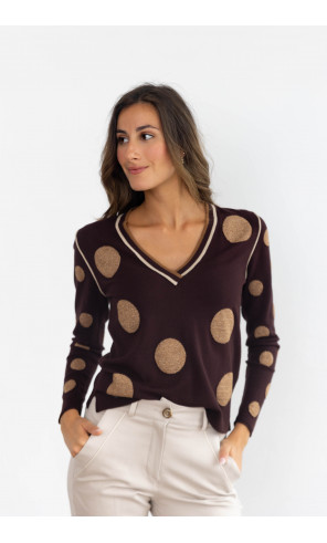 Jersey Chocolate Lunares BMB & Co.