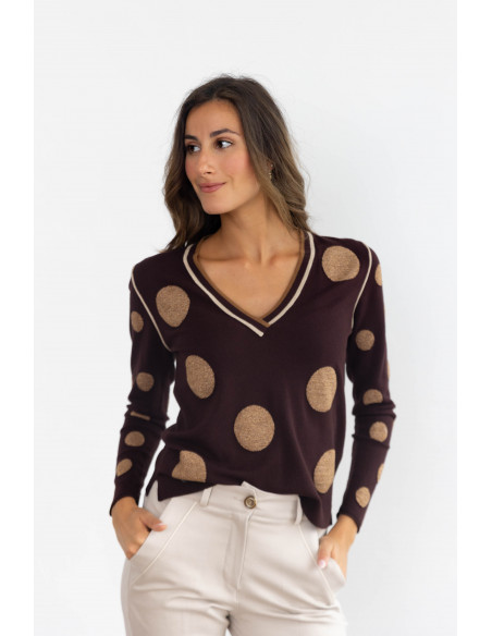 Jersey Chocolate Lunares BMB & Co.