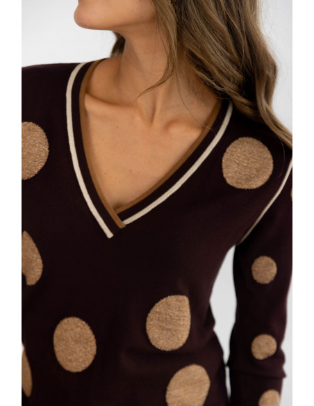 Jersey Chocolate Lunares BMB & Co.