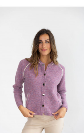 Bomber Lila Punto Con Bordados BMB & Co.