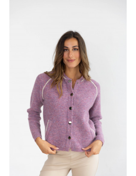 Bomber Lila Punto Con Bordados BMB & Co.