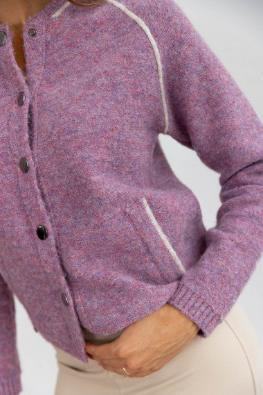 Bomber Lila Punto Con Bordados BMB & Co.