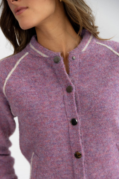 Bomber Lila Punto Con Bordados BMB & Co.