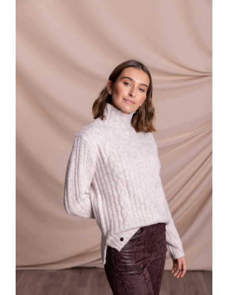Jersey Trenzado Beige