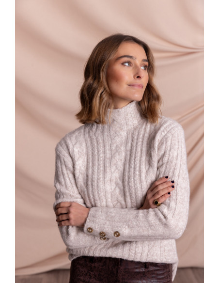 Jersey Trenzado Beige