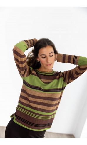 Jersey Multiraya Verde Y Lurex BMB & Co.