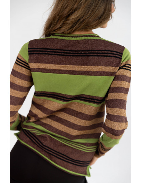 Jersey Multiraya Verde Y Lurex BMB & Co.