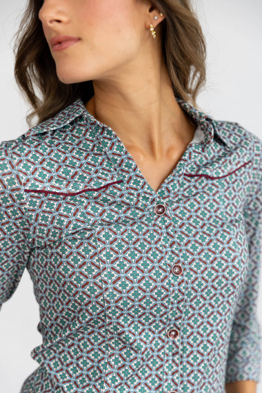 Camiseta Entallada Estampada