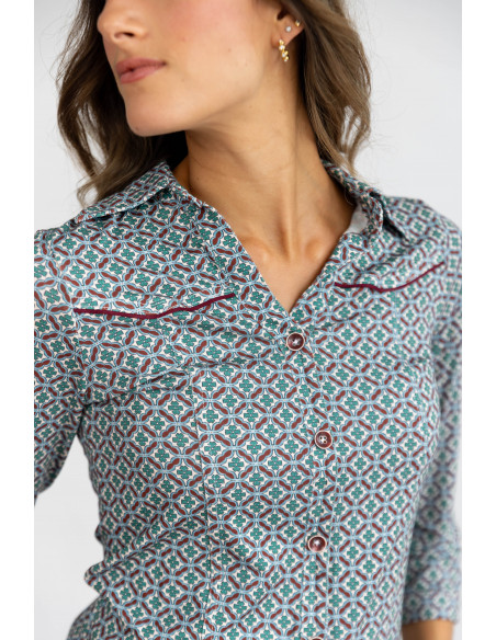 Camiseta Entallada Estampada