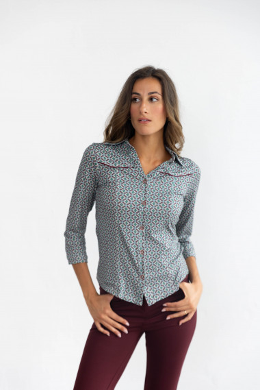 Camiseta Entallada Estampada