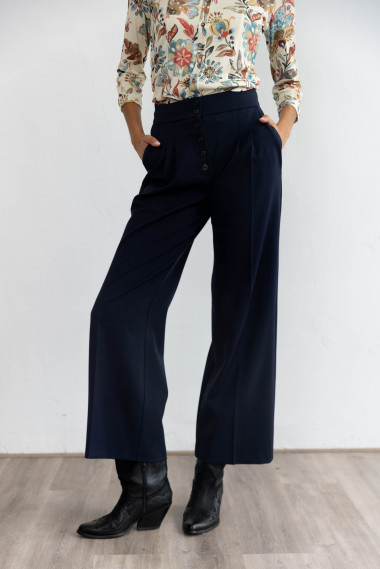 Pantalón Recto Botonadura Marino BMB & Co.