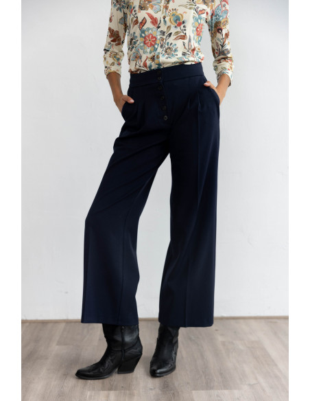 Pantalón Recto Botonadura Marino BMB & Co.