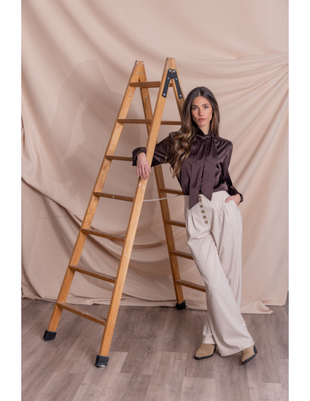 Pantalón Recto Con botones Diplomático BMB & Co.
