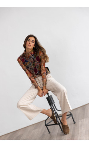Pantalón Recto Con botones Diplomático BMB & Co.