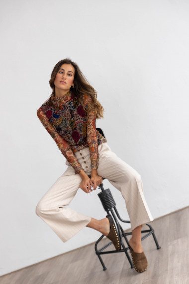Pantalón Recto Con botones Diplomático BMB & Co.