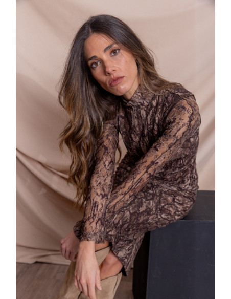 Vestido Midi Entallado Serpiente BMB & Co.