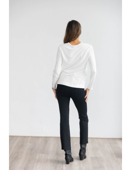 Pantalón Acampanado Animal Negro Extra Comfort BMB & Co.
