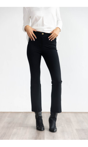 Pantalón Acampanado Animal Negro Extra Comfort BMB & Co.