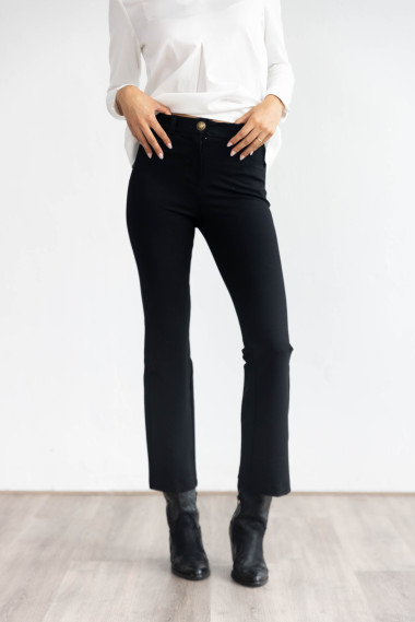 Pantalón Acampanado Animal Negro Extra Comfort BMB & Co.