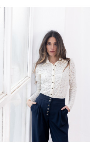 Camisa Entallada Lace BMB & Co.
