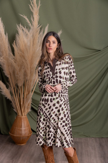 Vestido Camisero Animal Print BMB & Co.