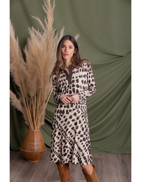 Vestido Camisero Animal Print BMB & Co.