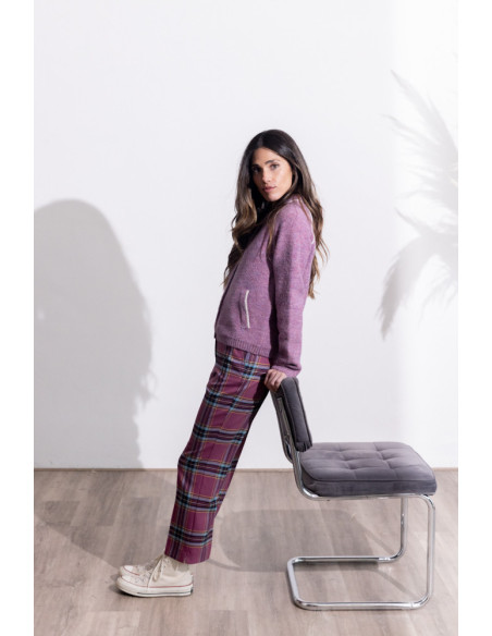 Pantalon Cuadros Rosa Bmb & Co.