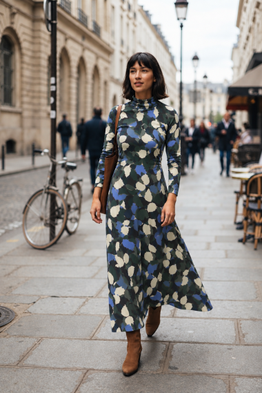 Vestido Largo Estampado Perkins BMB & Co.
