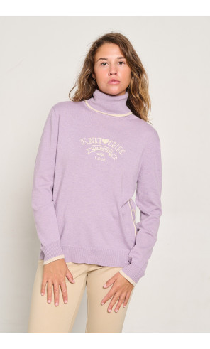 JERSEY CUELLO ALTO LILA